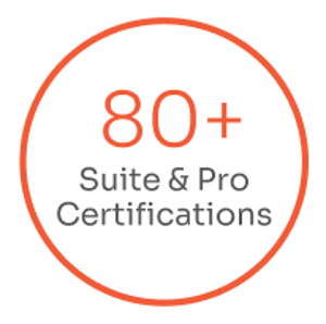 +80 certifications